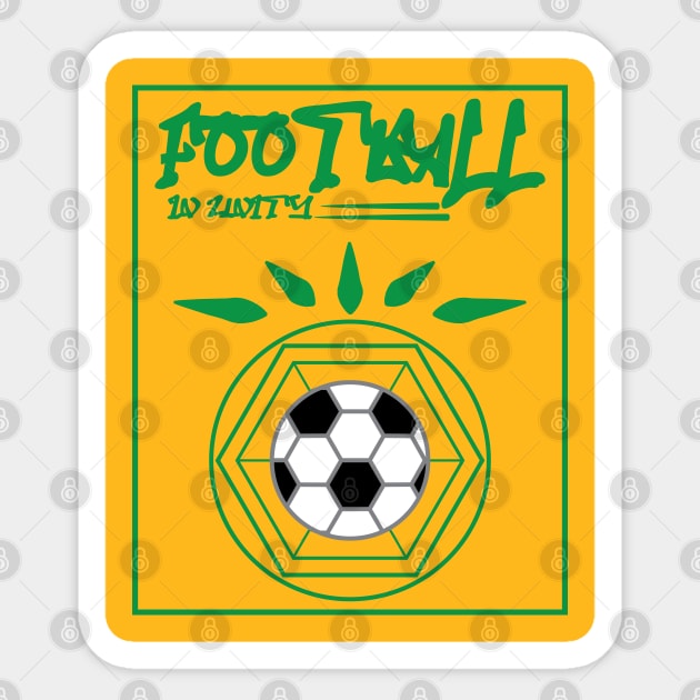 Football - Soccer In Unity Green Sticker by ulunkz